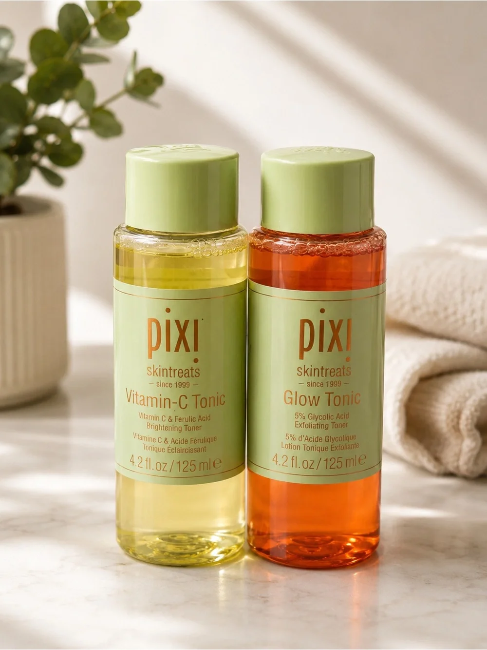Pixi Glow & Vitamin-C Tonics — Yellow and Orange Duo
